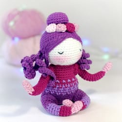 meditating girl amigurumi doll cochet pattern pdf | amigurumi crochet pattern toy