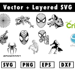 spider man svg, png files for cricut machine , anime svg , manga svg