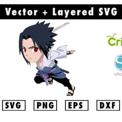 anime naruto svg, png files for cricut machine , anime svg , manga svg , sasuke svg