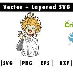 anime the promised neverland svg, png files for cricut machine , anime svg , manga svg