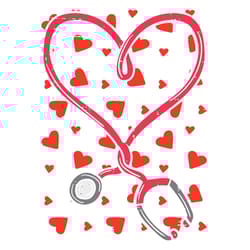 heart stethoscope cute love nursing valentines day nurse svg, valentine svg