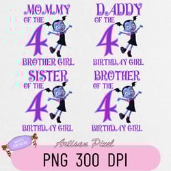 personalized name and age png, vampirina birthday png, custom family matching png, kids party png