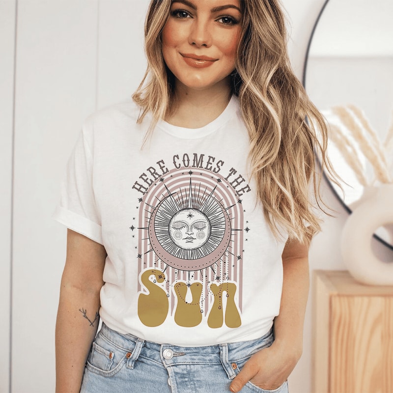 Here's Comes The Sun Boho Tee