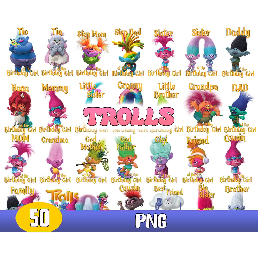 Trolls Bundle Vector, Trolls Svg, Trolls Character Svg, Trolls Family Svg, Cut files for Cricut.jpg