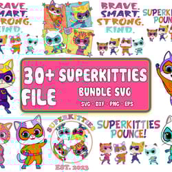 30 file superkitties svg ,hero kitties super cats brave svg bundle , cricut , digital downdload