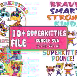 10 file superkitties bundle svg ,hero kitties super cats brave , cricut , digital downdload