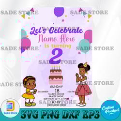 gracies corner party invitation, gracies with baby happy birthday svg, gracies corner, birthday svg, svg, cricut, png