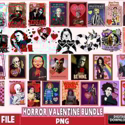 30 file file horror valentine day bundle png ,valentine day png bundle , silhouette, digital download , instant download