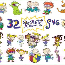 rugrats bundle svg,32 file rugrats svg eps png, for cricut, silhouette, digital, file cut