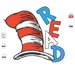 read, dr seuss svg, reading day svg, reading svg, love reading svg, read svg, book svg, book lovers, dr seuss book, dr s