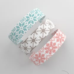bead loom pattern, loom bracelet pattern, miyuki pattern, square stitch pattern, pdf file, pdf pattern_260 no word chart