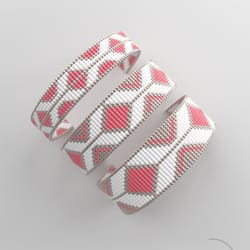 bead loom pattern, loom bracelet pattern, miyuki pattern, square stitch pattern, pdf file, pdf pattern_255 no word chart