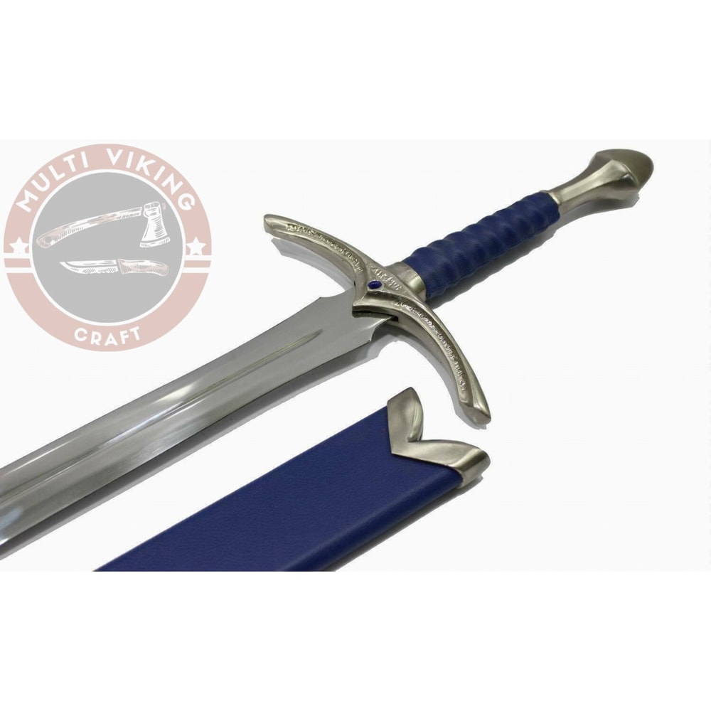 HandForged Damascus Steel Viking Sword - Medieval Sword With Sheath - Hand Forged Sword - Long Swords - Gift For Him - Fathers Day Gif (1).jpg