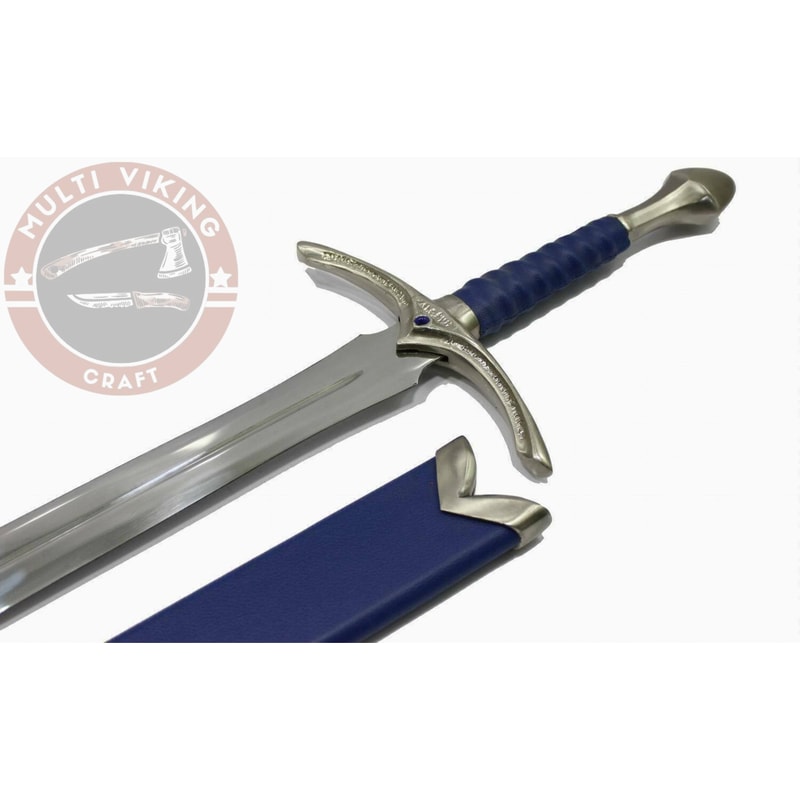 HandForged Damascus Steel Viking Sword - Medieval Sword With Sheath - Hand Forged Sword - Long Swords - Gift For Him - Fathers Day Gif (1).jpg