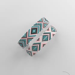 bead loom pattern, loom bracelet pattern, miyuki pattern, square stitch pattern, pdf file, pdf pattern_207 no word chart