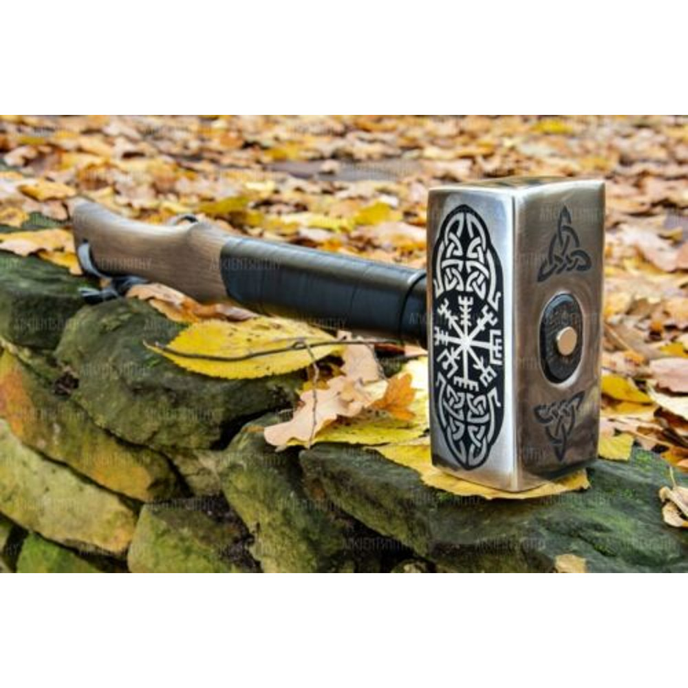 Unleash the Power of Mjolnir with this Engraved Thor Hammer Replica 3jpg