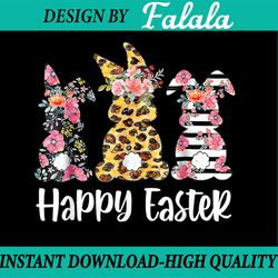 Easter Bunny Leopard Rabbit Plaid Floral Png, Happy Easter Png, Floral Rabbit Png, Easter Png, Digital download