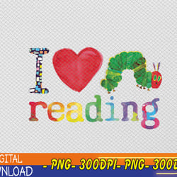 i love reading cute heart funny bookworm book lover teacher svg, eps, png, dxf, digital download