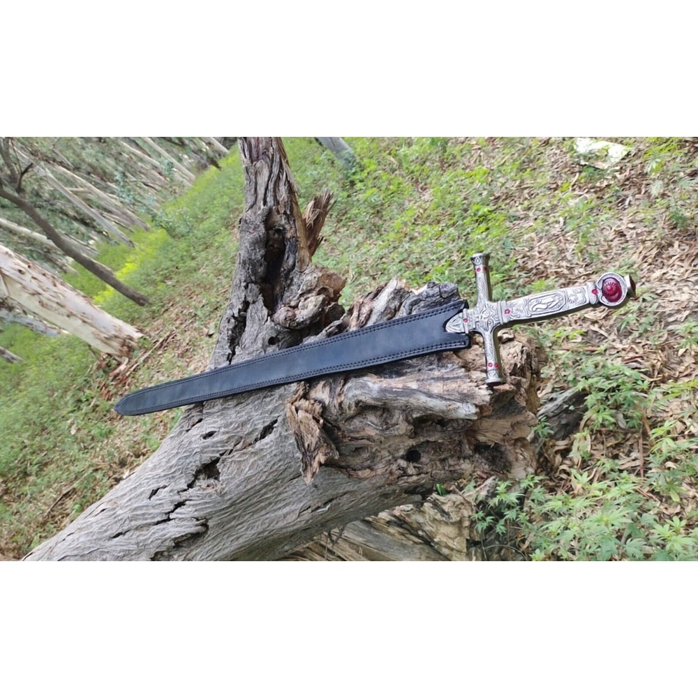 Harry Potter Sword Of Gryffindor Movie Replica Fantasy Sword With Leather Sheath, Handmade Sword, Gift For Him, Gift For Husband, Birthday Gift (8).jpg