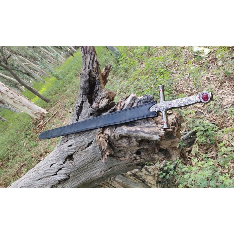 Harry Potter Sword Of Gryffindor Movie Replica Fantasy Sword With Leather Sheath, Handmade Sword, Gift For Him, Gift For Husband, Birthday Gift (8).jpg