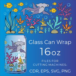 hammer fish | libbey can glass design svg