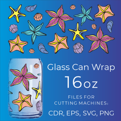 star fish | libbey can glass design svg
