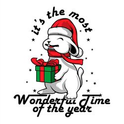 It's The Most Wonderful Time Of The Year SVG, Christmas Bunny SVG PNG