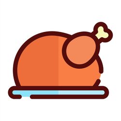 Cocked turkey SVG PNG, turkey food SVG, turkey SVG