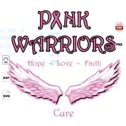 pink warrior, eagle wings, breast cancer svg, cancer awareness, cancer svg, cancer ribbon svg, breast cancer ribbon, bre