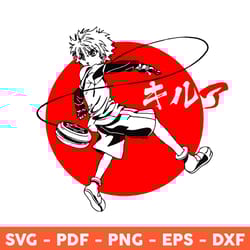 killua zoldyck svg, japanese anime svg, killua svg anime, hunter x hunter svg, japanese cartoon svg, png - download file
