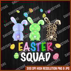 easter squad leopard happy easter day bunny rabbit eggs, easter png, happy easter png, easter day png, easter