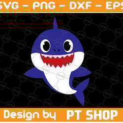 daddy shark svg, cricut cut files, shark family doo doo doo vector eps, silhouette dxf