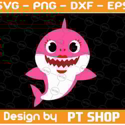 mommy shark svg, cricut cut files, shark family doo doo doo vector eps, silhouette dxf