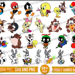 looney tunes svg bundle - looney tunes birthday svg - looney tunes png cut files - looney tunes clipart for cricut - loo