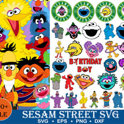 1000 file sesam street svg, mega bundle sesam street svg eps dxf png, for cricut, silhouette, digital, file cut