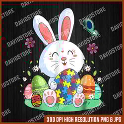 autism awareness puzzle easter bunny eggs easter women men, autism png, autism awareness png, autism day png, autism