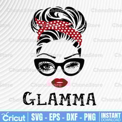 glamma svg, glamma birthday svg, glamma gift design, glamma face glasses svg png, glamma christmas png, cricut