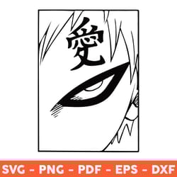 naruto gaara svg, gaara manga svg, anime svg, love anime svg, anime manga svg, manga svg, cartoon svg - download file