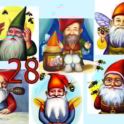scrapbooking postcard set pocket card - gnome beekeeper -2