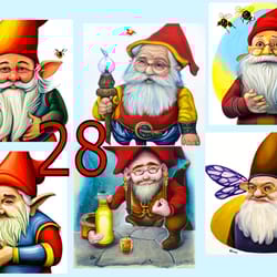 scrapbooking postcard set pocket card - gnome beekeeper -4