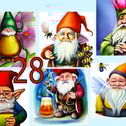 scrapbooking postcard set pocket card - gnome beekeeper -9