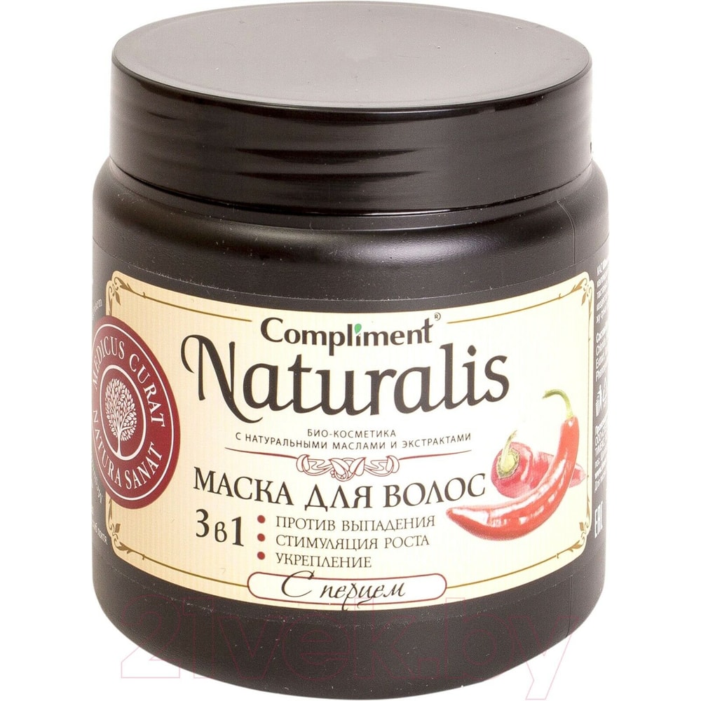 Type Hair Mask Brand compliment Series Compliment naturalis Manufacturer country Russia Effect Strengthening, Anti-fall, Growth Floor Female hair type For all h