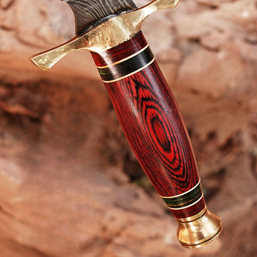 Handmade forged damascus steel pakka wood handle sword near me in california.jpg