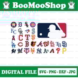 mlb logo svg bundle baseball logo mlb logo mlb svg clipart digital download