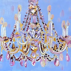 antique chandelier original oil painting on canvas fauvism abstract art gala turovskaya interior art wall decor gift