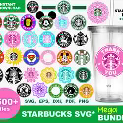 starbucks bundle svg, 1500 files starbucks svg eps png, for cricut, silhouette, digital, file cut