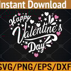 funny happy valentine's day heart svg, eps, png, dxf, digital download