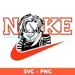 chucky nike logo svg, chucky horror svg, nike halloween svg, fashion brand logo svg, cricut, silhouett - download file