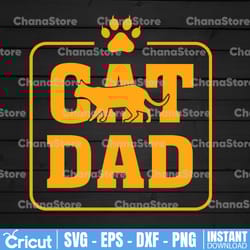 cat dad svg, funny fathers day svg, cat vibes svg, funny svg, fur dad, pets, kitty svg, cat father shirt svg