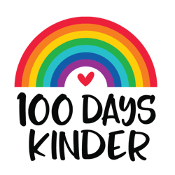 100 days of kindergarten svg, teacher smarter rainbow svg, school svg